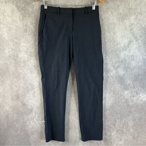 Theory Dress Pant Women Navy Blue Wool Blend Straight Leg Preppy Business Casual